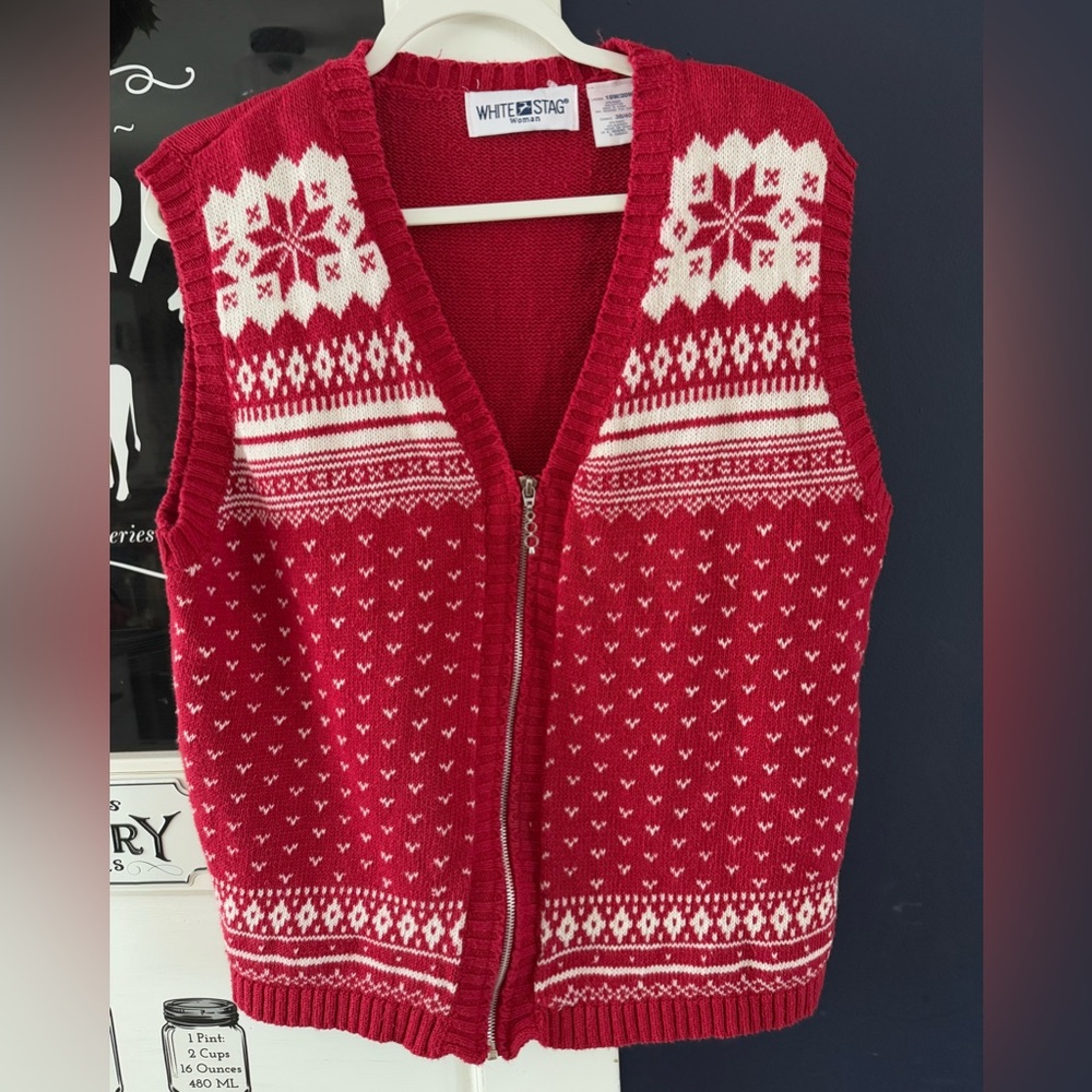Plus size Vintage Christmas Vest